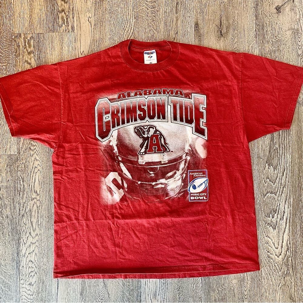 JERZEES 𝅺Vtg 1998 Alabama Crimson Tide Football Music City Bowl T-Shirt 2XL USA